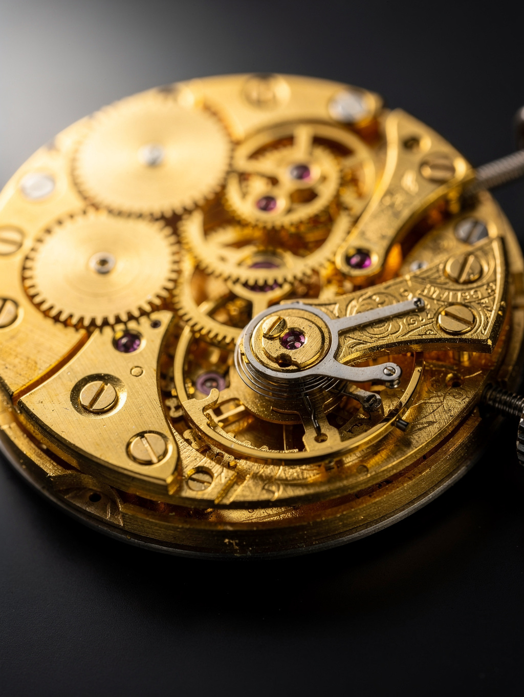 Precision haute horlogerie mechanical watch movement plate