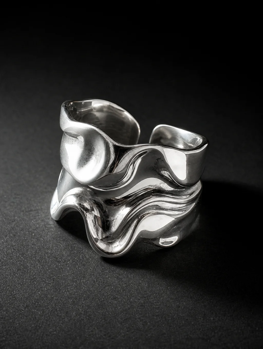 Avant-garde sculptural contemporary designer ring
