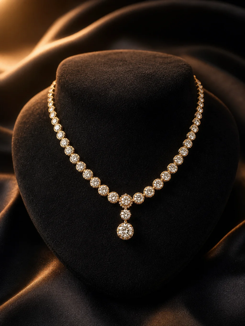 Fine jewellery suite set in platinum and 18k gold